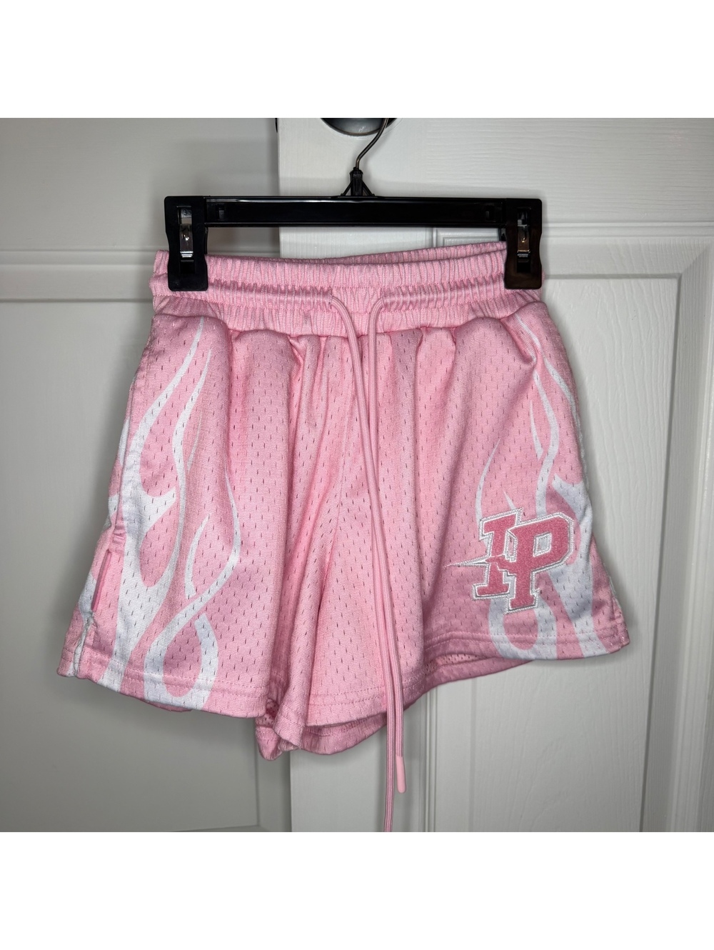 Inaka Power Women’s Pink Mesh Elastic Waist Shorts Size XS Drawstring and Pocket